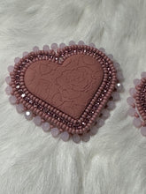Load image into Gallery viewer, Large heart shaped beaded earrings
