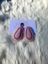 Load image into Gallery viewer, Pink Teardrop Beaded Earrings
